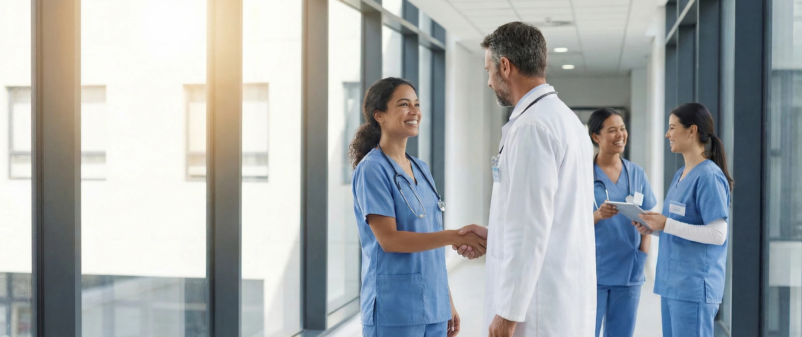 Pflegefachkraft bei der Arbeit